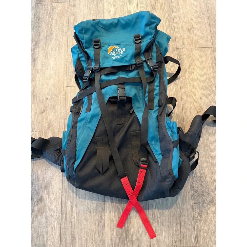Lowe Alpine Contour IV 90+15 Backpacking Pack Teal Black Hiking Expedition Bag